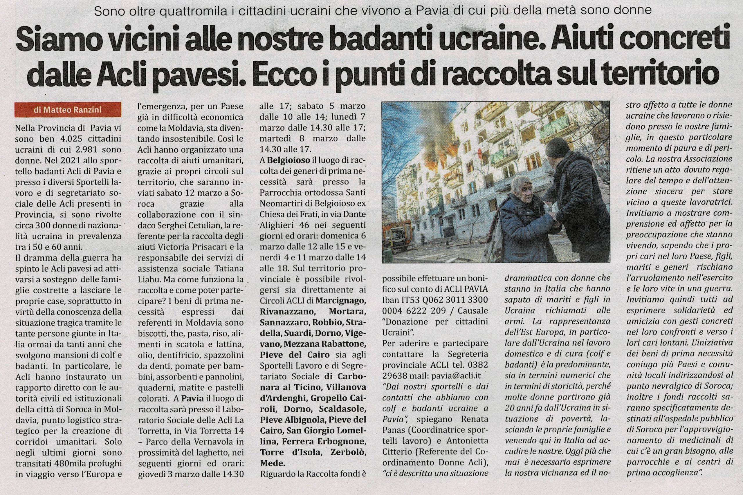 Guerra in Ucraina - Acli Pavia